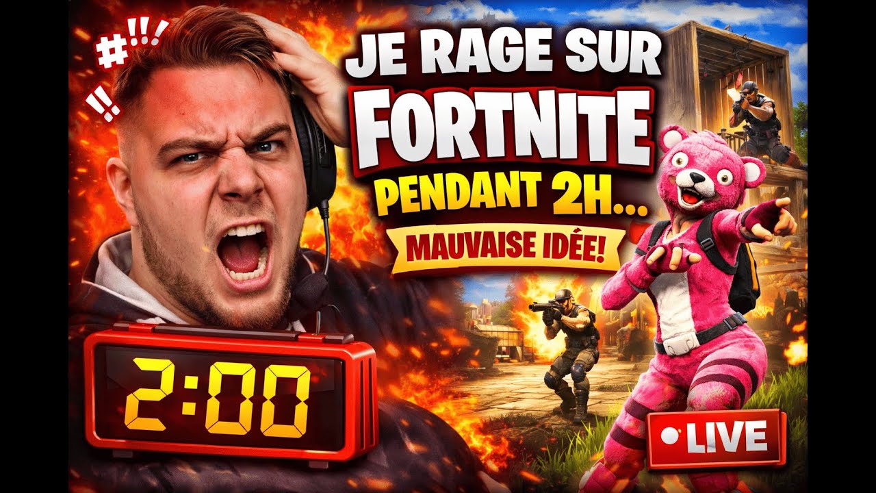 LIVE JE RAGE SUR FORTNITE PENDANT 2H !
