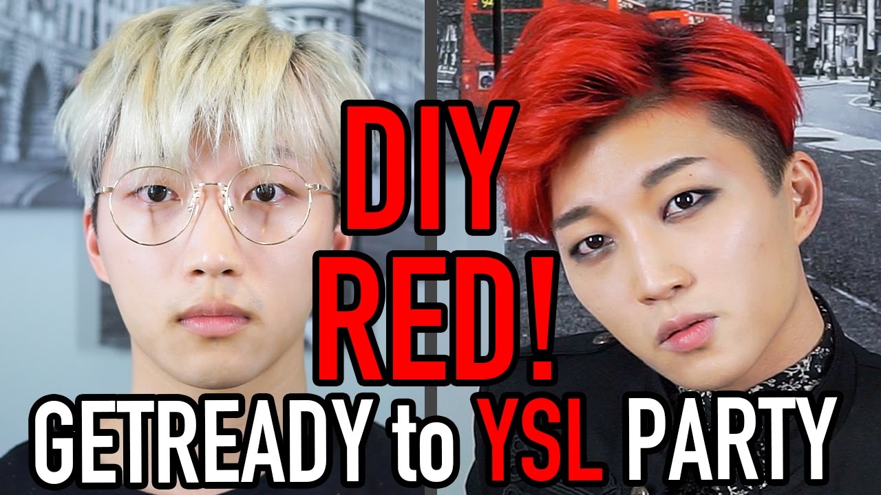 [DIY] 染紅色髮 化妝GEL頭去YSL PARTY | RickyKAZAF