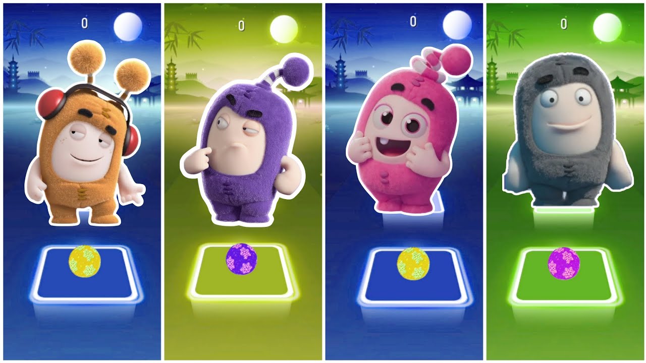 Oddbods Food Vs Oddbods Jeff  Vs Oddbods Zee Vs Oddbods Pogo - Tiles Hop Edm Rush 🎶