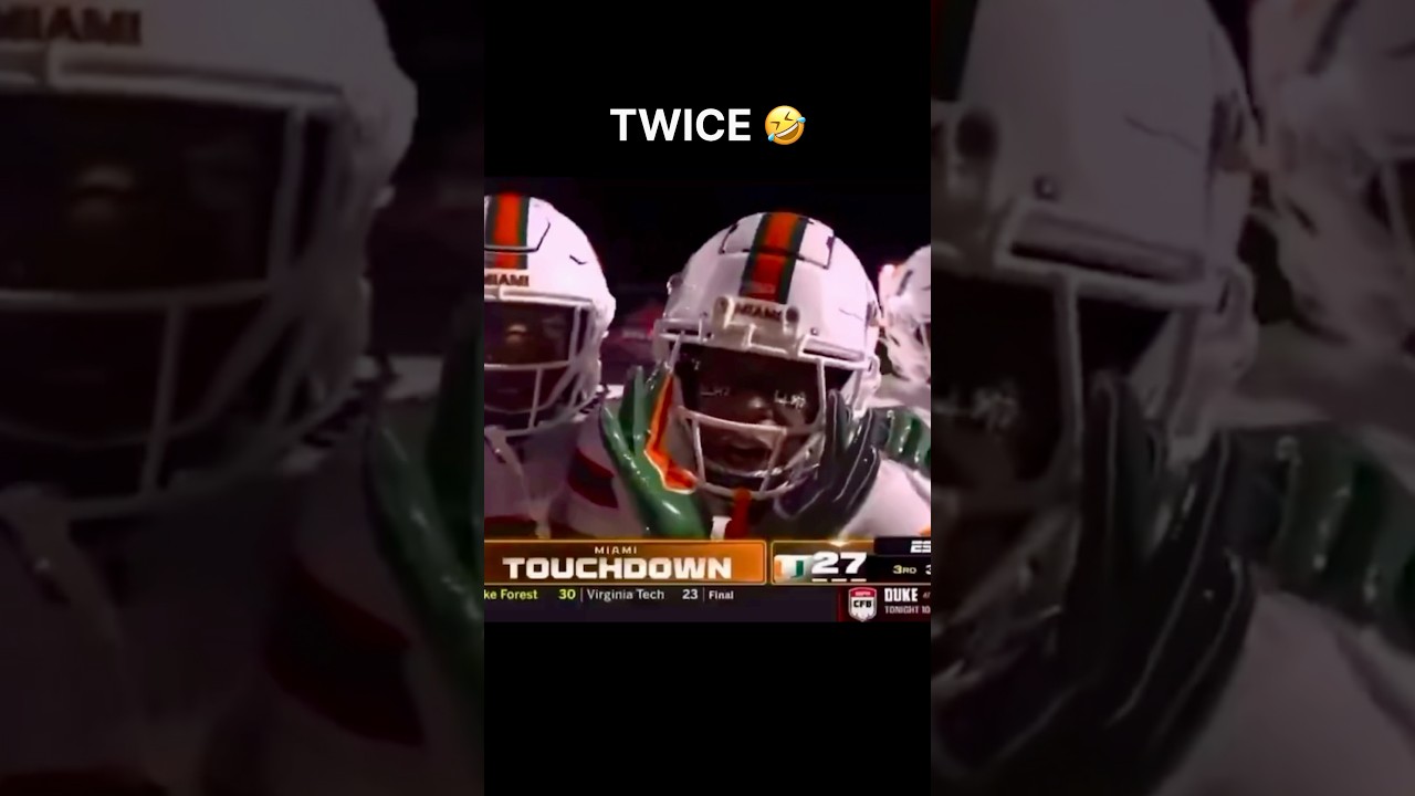 Miami WR CJ Daniels Mocked the FSU Chant TWICE 💀 ~ #collegefootball #miami #cfb #shorts