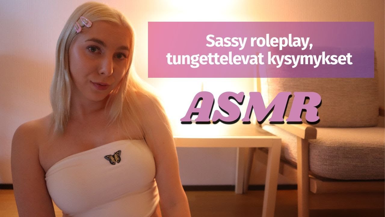 Röyhkeä haastattelija kysyy tungettelevia kysymyksiä. ASMR ROLEPLAY erittäin henk.koht. kyssärit 2