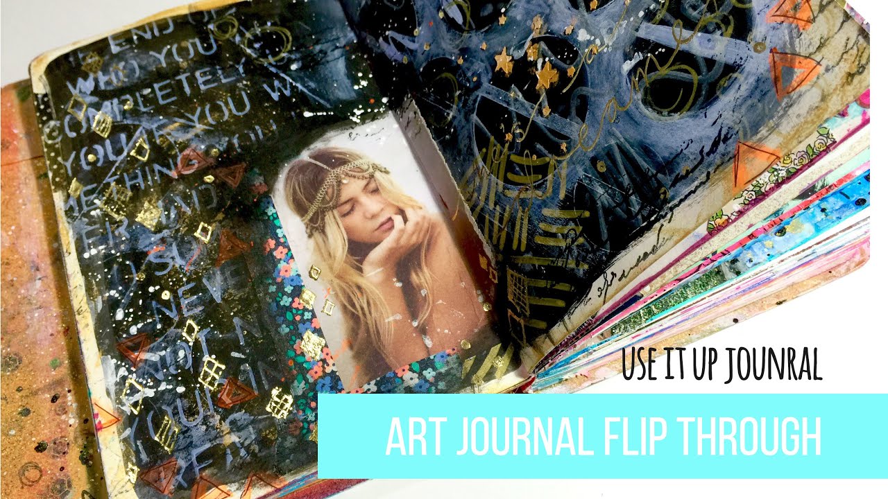 Journal Flip Through + Process Video ~ Use It Up Art Journal ~ PART 2