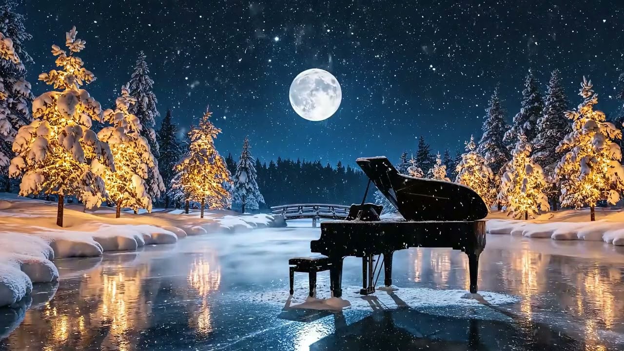 Piano on a Frozen Lake ❄️ 1 Hour Cozy Winter Piano for Deep Sleep & Relax
