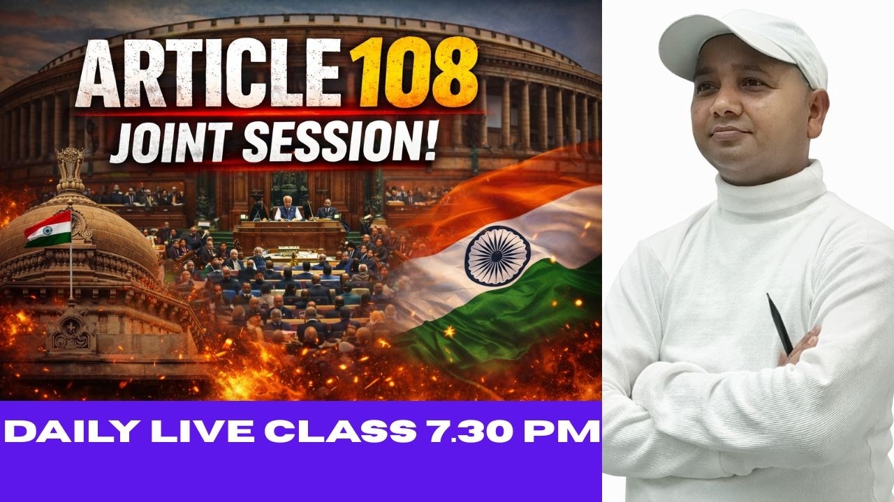 Article 108 | Joint Session of Indian Parliament Explained | भारतीय संसद का संयुक्त अधिवेशन