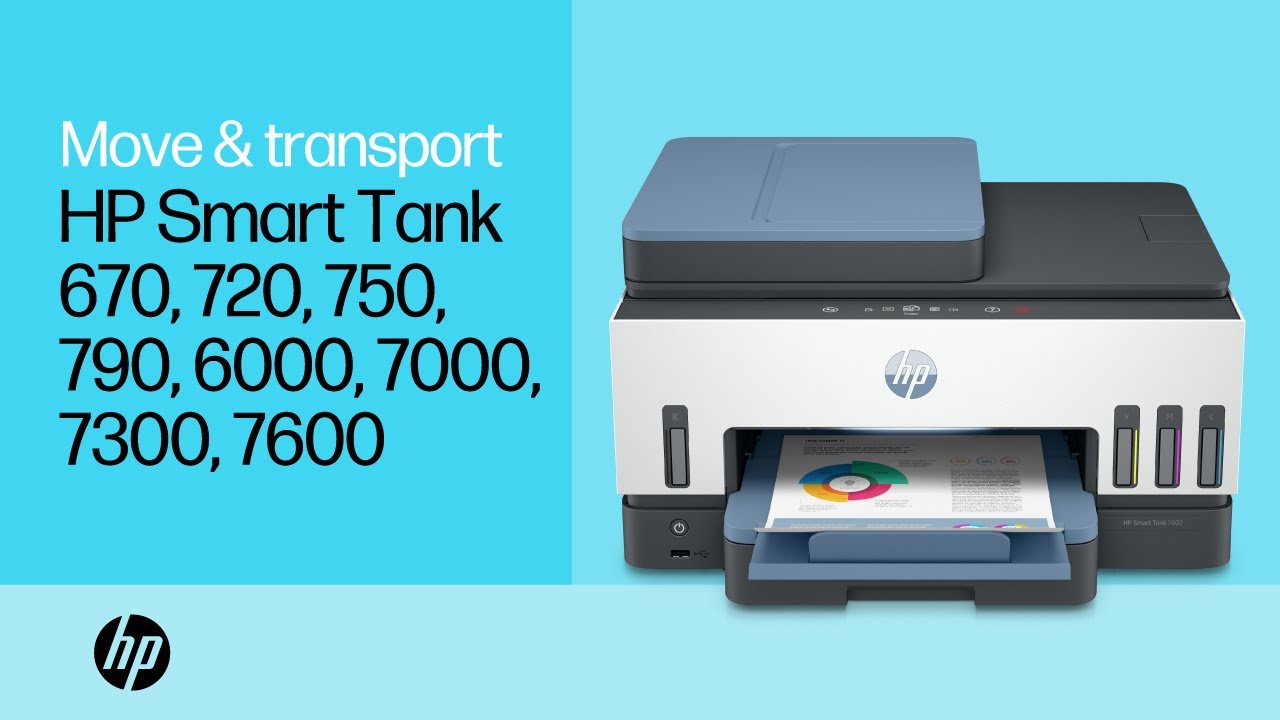 Move & transport | HP Smart Tank 670, 720, 750, 790, 6000, 7000, 7300, 7600 printers | HP Support