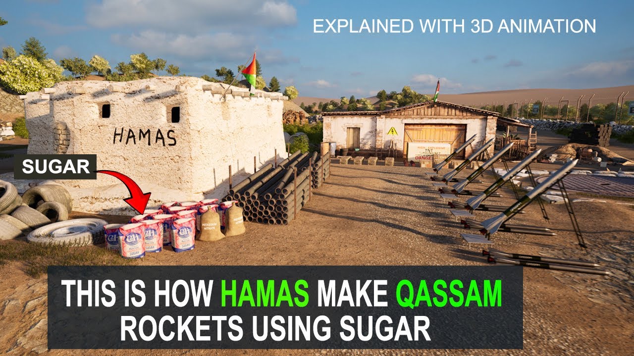 How Hamas makes Qassam Rockets to attack Israel | 4K 3D Animation