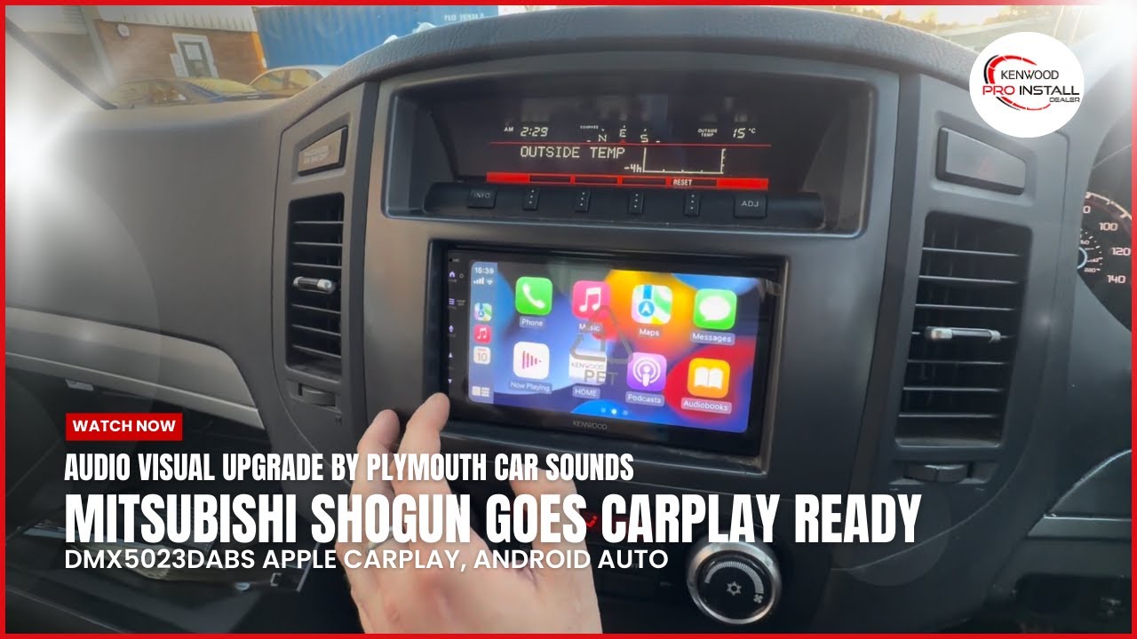 Mitsubishi Shogun Goes CarPlay Ready KENWOOD DMX5023DABS #mitsubishi #carplay #caraudio