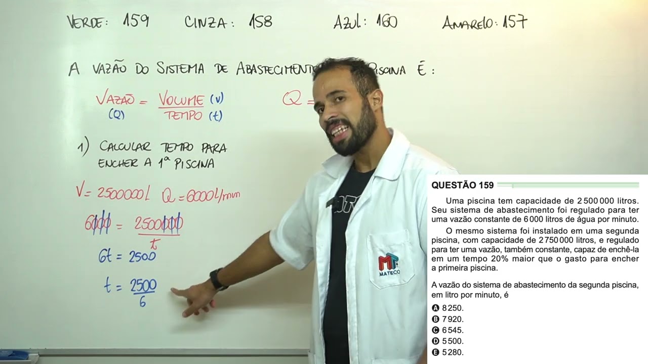 QUESTÃO 159 - CADERNO VERDE | MATEMÁTICA ENEM 2024