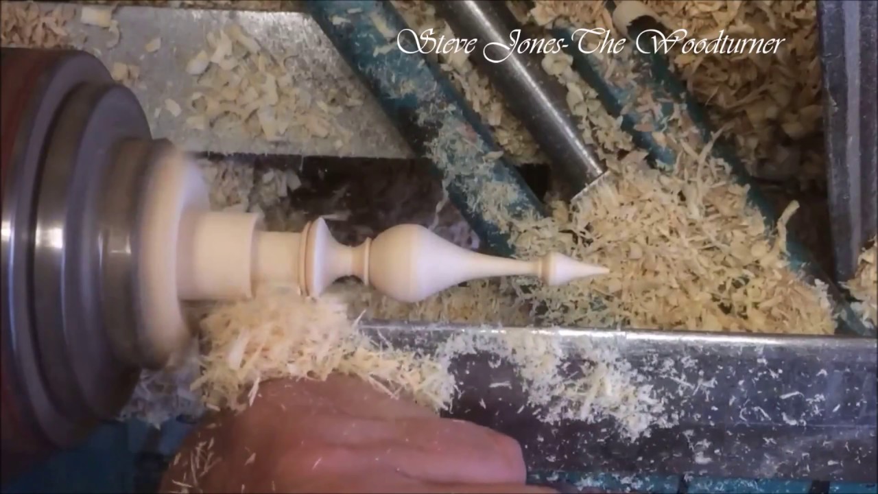 Turning a finial with a spoon (a video for fun)