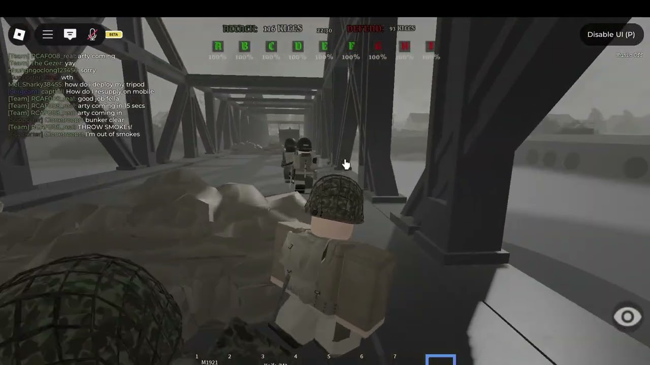 DAY OF INFAMY: D-DAY (ROBLOX) Commander class Gameplay (RAW GAMEPLAY)