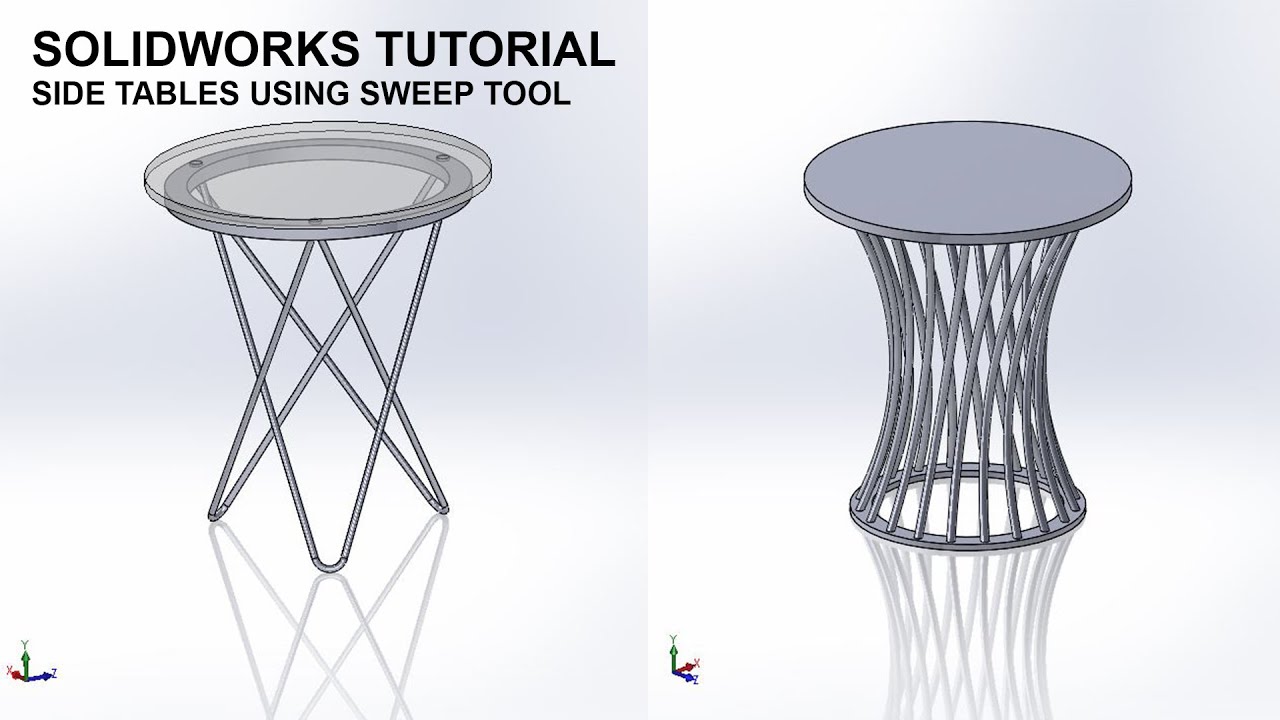 Solidworks Tutorial - Side Tables Using Sweep Tool