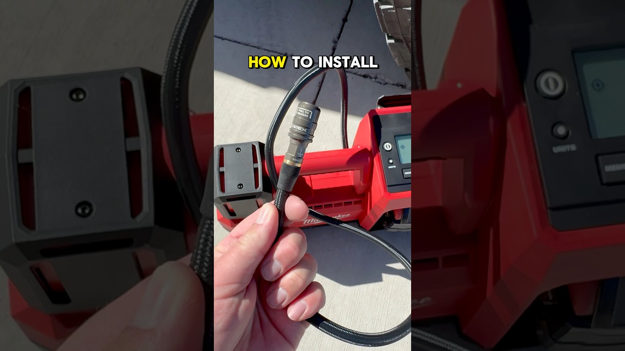 How to install the Apex Push On Chuck on your Milwaukee M18 Compressor.