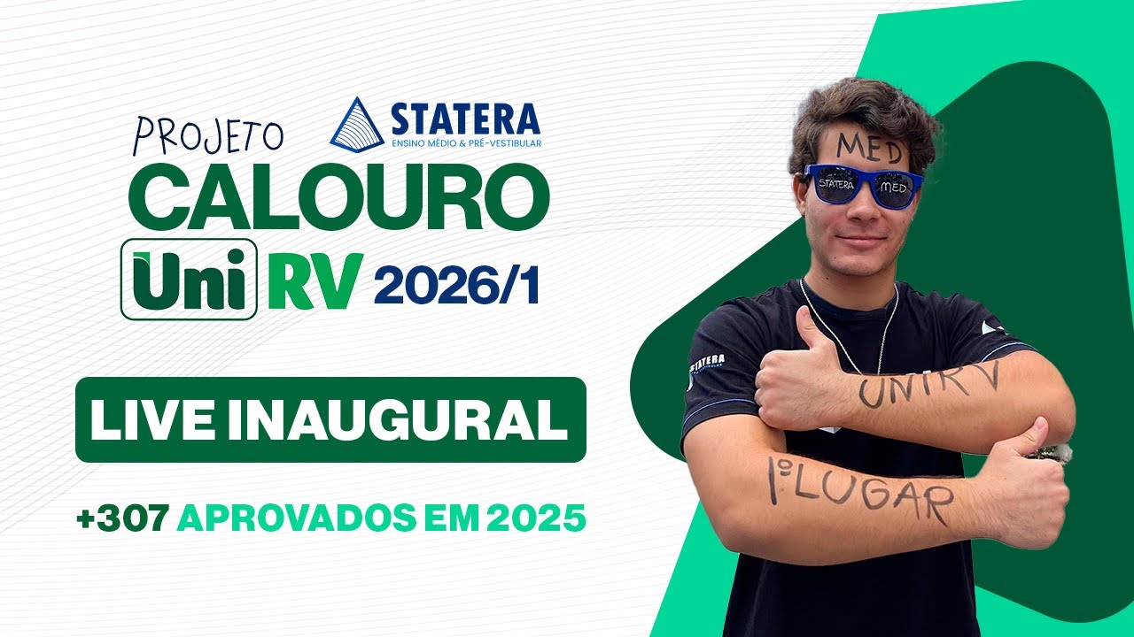 Tudo sobre o Vestibular de Medicina da UniRV! | Projeto Calouro UniRV 2026/1 | STATERA Cursos