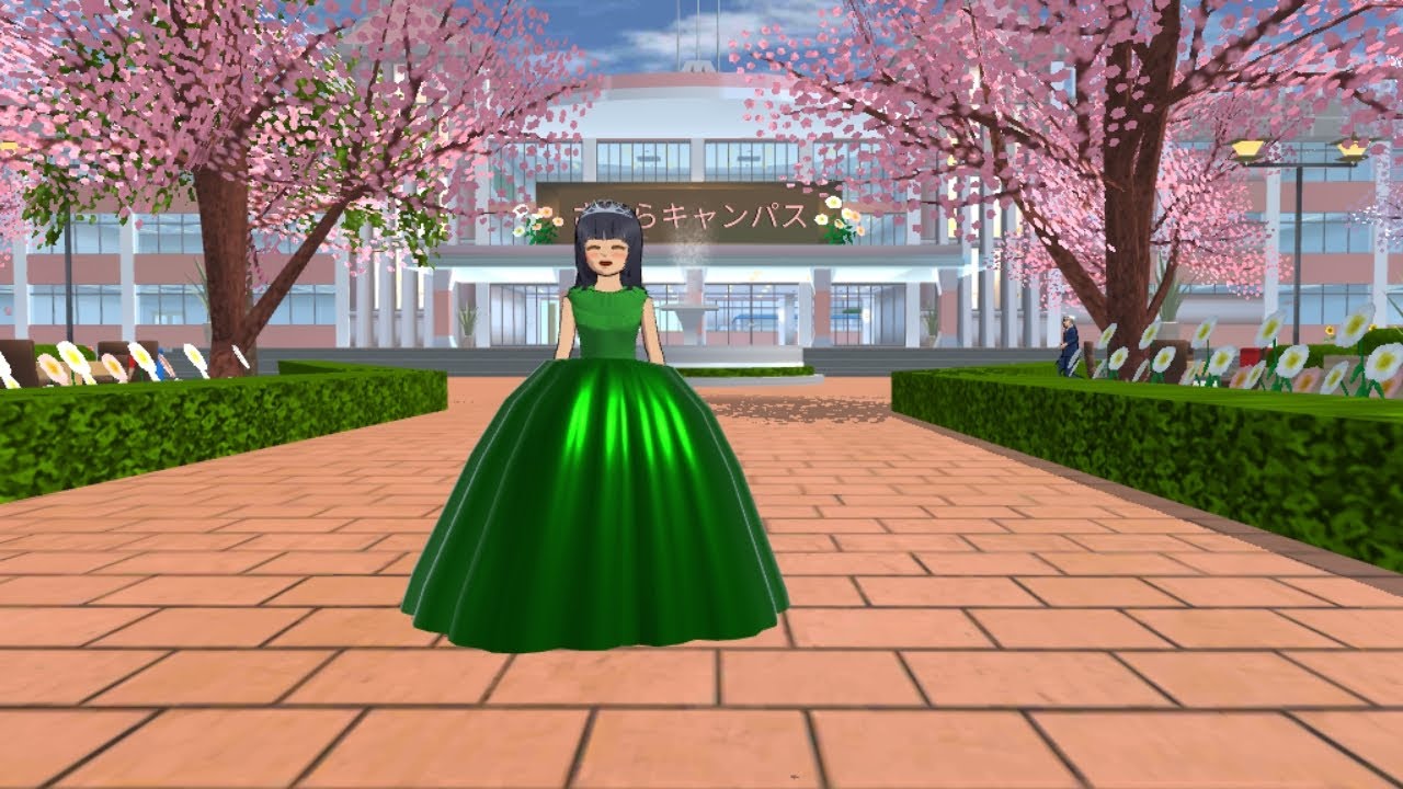 Mio Aida New Princess Ball Gown 💃🏻 💚 Sakura School Simulator | Easy Tutorial | Beautiful Ball Gown 
