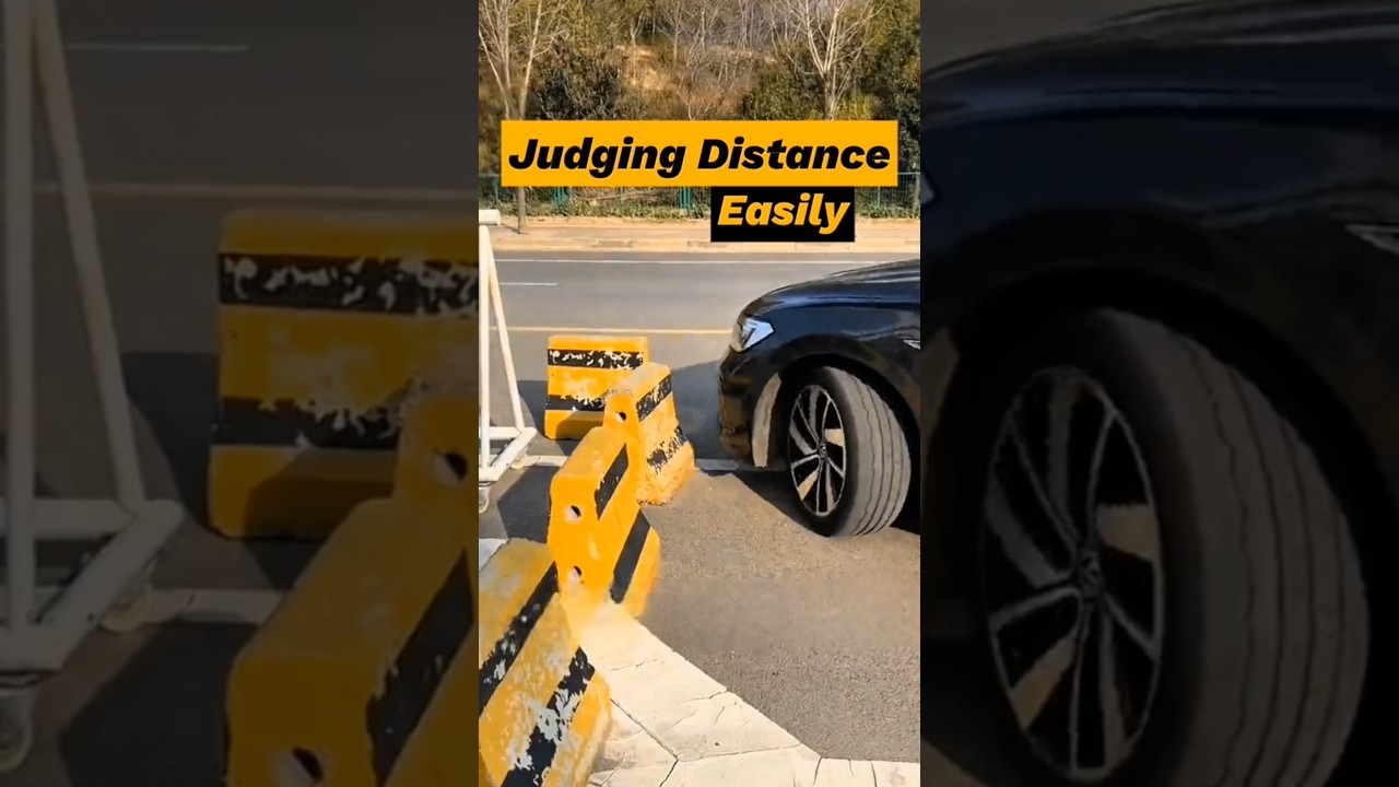 The Secret to Judging Distance While Driving #automobile #cardrivingtips #shorts