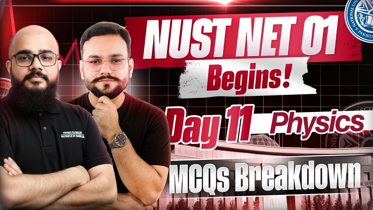 NUST NET 01 2nd 3rd December Physics Solutions | NUST NET 01 Physics Questions | NET 01 Physics