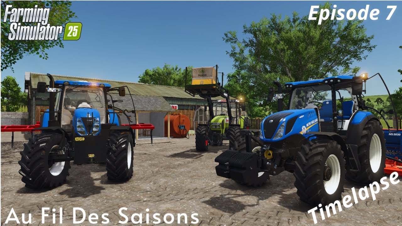 On labour en empruntant une charrue et un New Holland & semis de colza Au Fil Des Saisons Episode 7