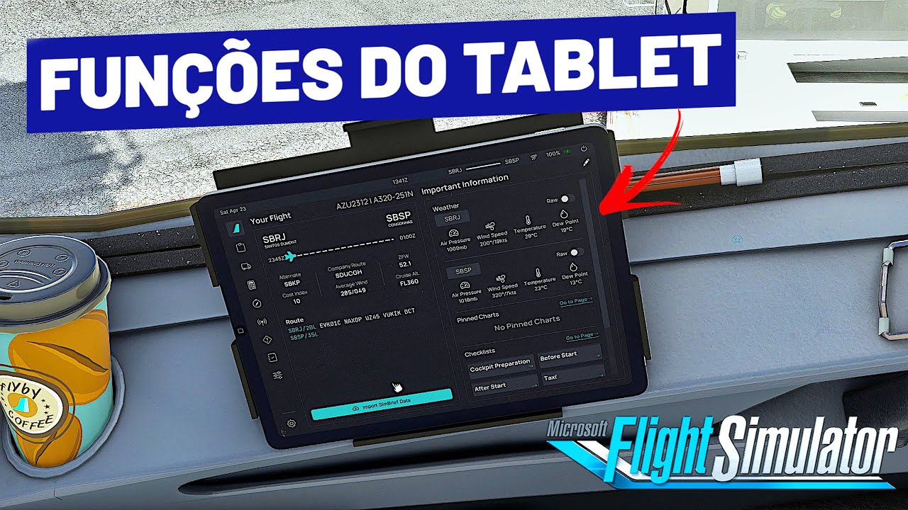 FUNÇÕES do TABLET (EFB) no A320neo da FlyByWire no Flight Simulator 2020