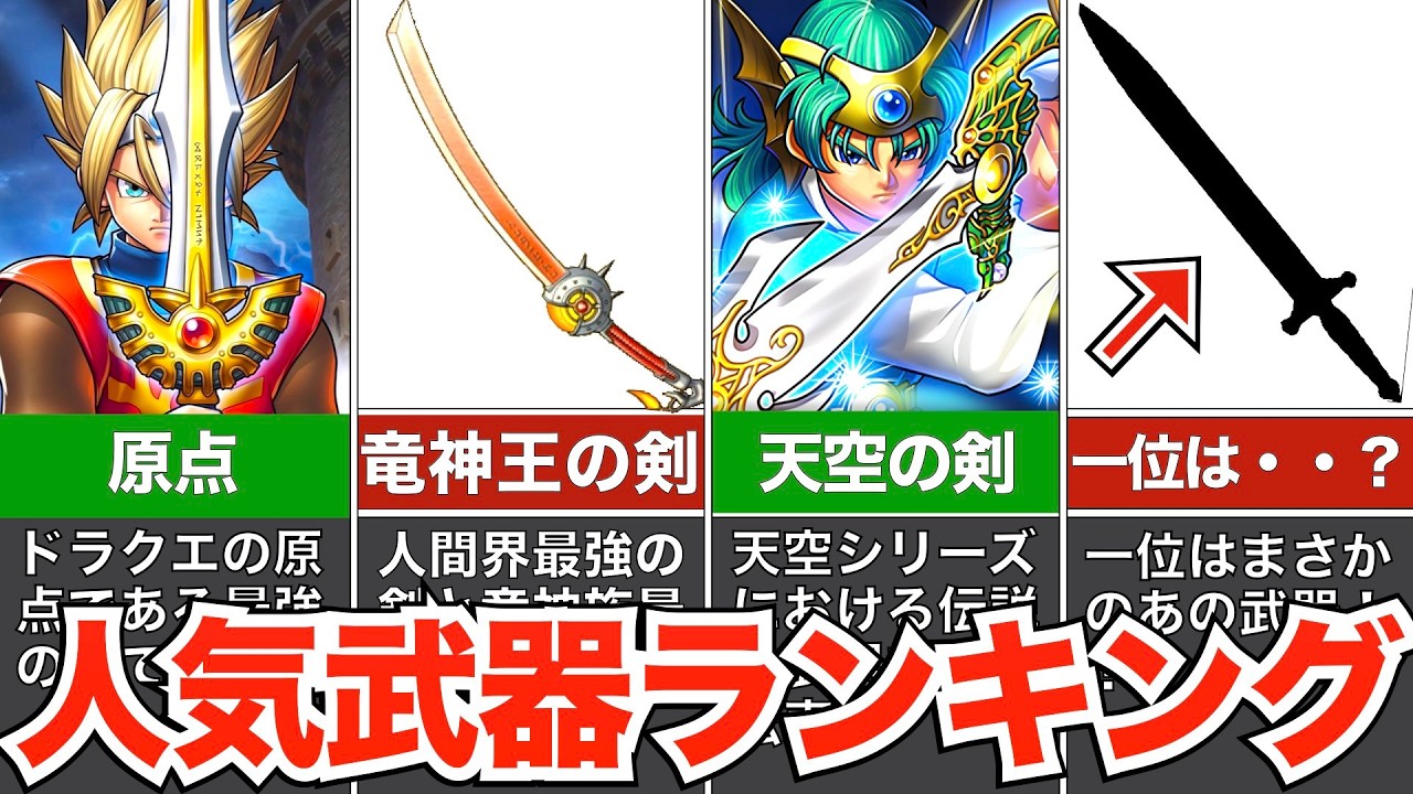 一位はまさかの…！？好きな武器ランキング！【歴代ドラクエ】