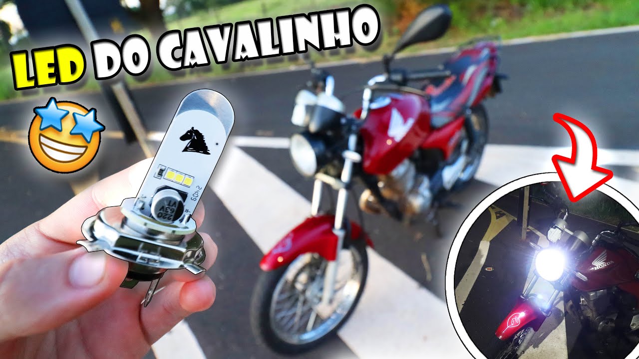 LED DO CAVALINHO NA CG150 CARBURADA 🤩 *muito forteee*