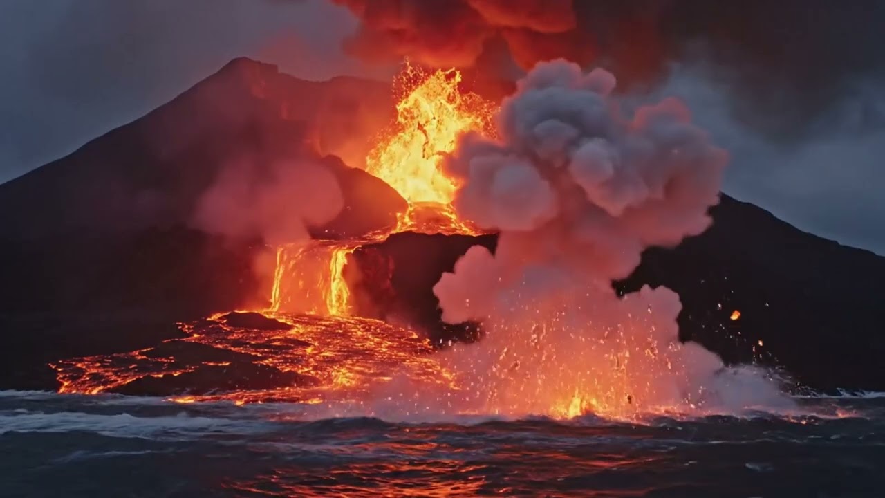 When Lava Kisses the Ocean 🌋💦