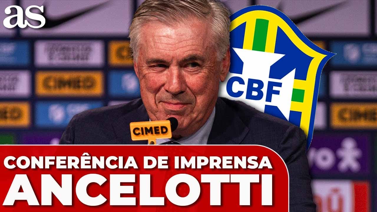 ANCELOTTI, PRIMEIRA COLETIVA como TÉCNICO da SELEÇAO BRASILEIRA