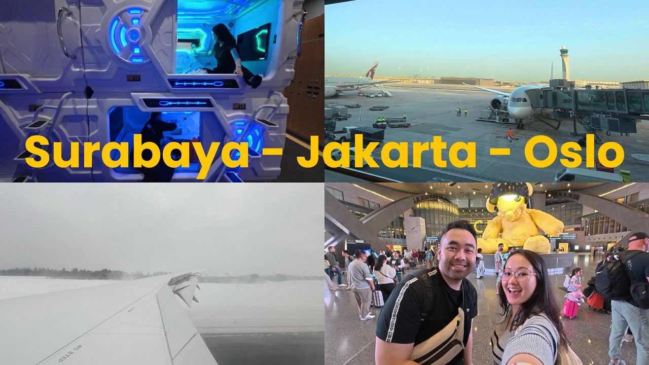 NORWAY We’re Coming 🇳🇴 | Flight 17 jam ✈️ CGK-OSL | First time tidur di hotel kapsul