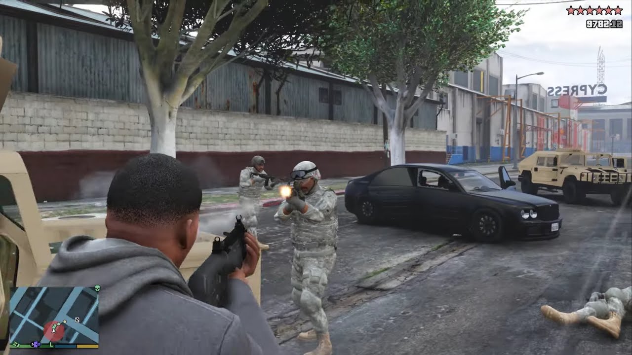 GTA 5 - Vagos Gang Hit + Ten Star Escape