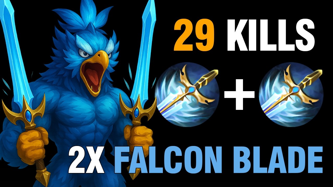 DOUBLE FALCON BLADE KEZ Carry is INSANE! 29 KILLS | Immortal 7.40c #dota2