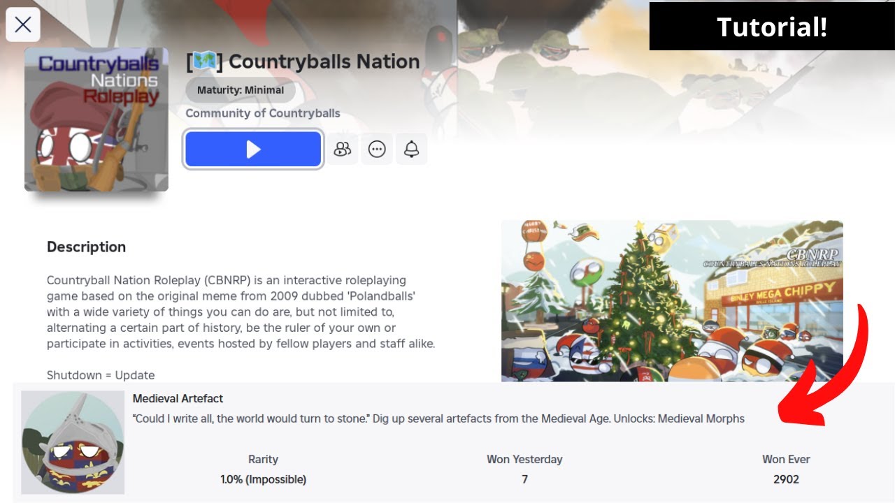 How to get medieval artifact badge in countryballs nation rp! | (Updated for 2025)