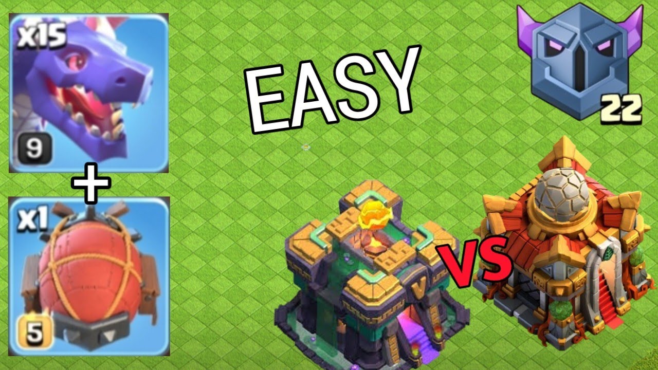 Best th14 vs th16 attack strategies Rank Mode 🤯 Dragon + Blimp Combo 🔥