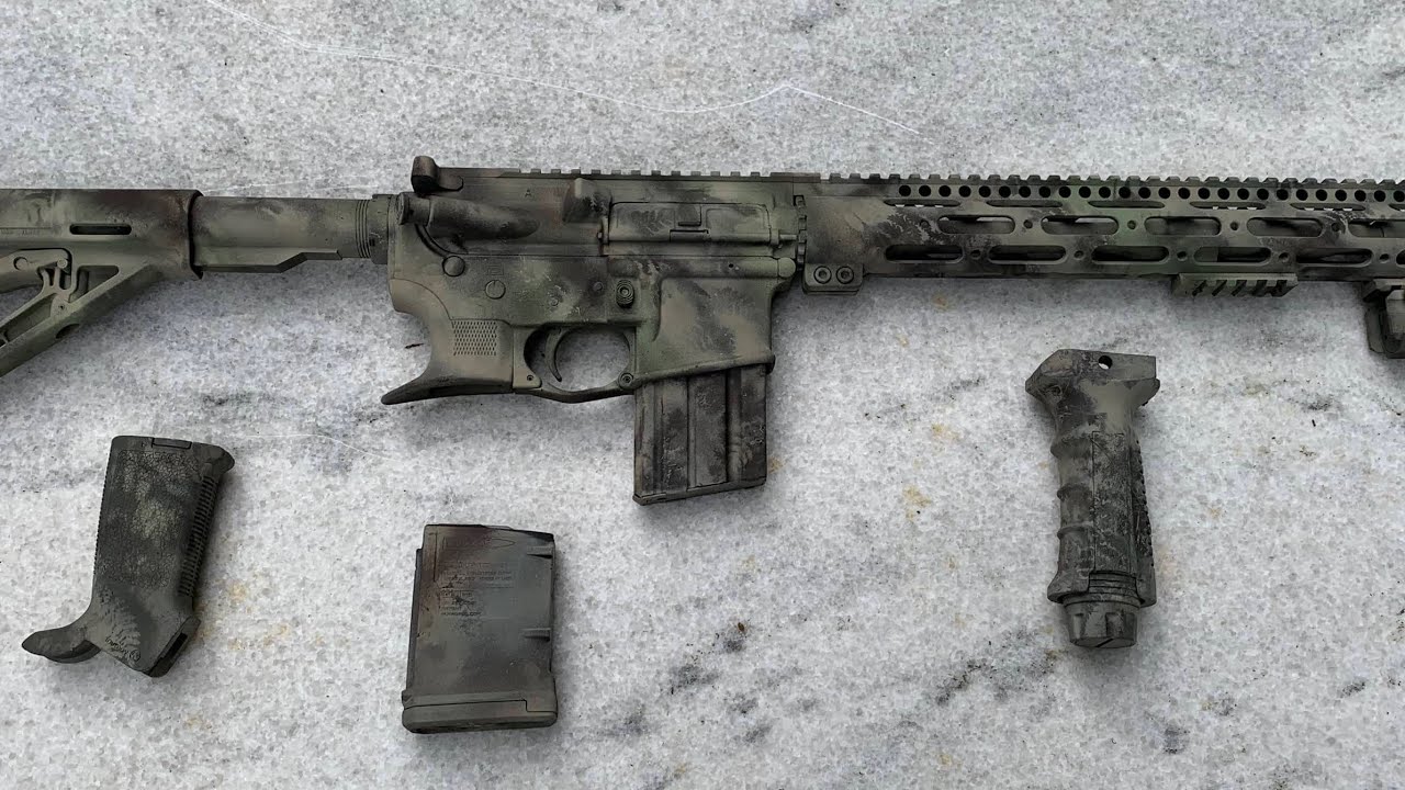 How To Spray Paint Your NY New York Compliant AR 15 Camouflage Under $20 Prepping Hunting