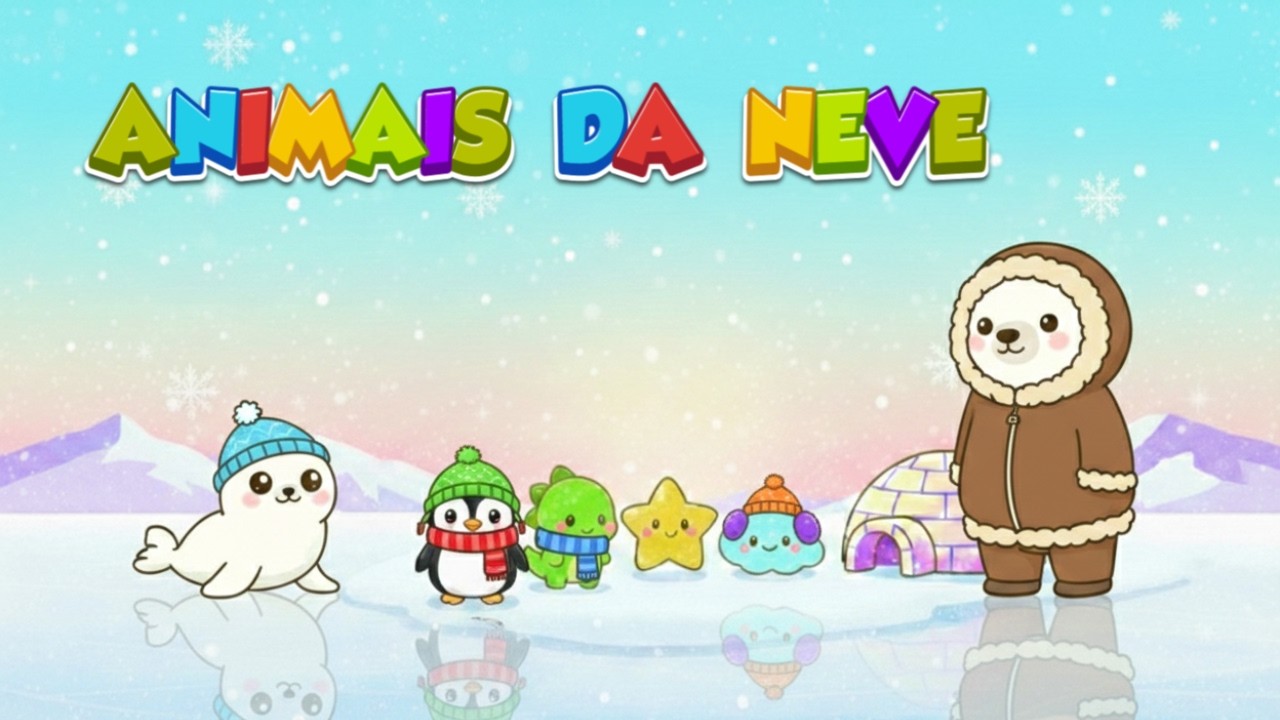 Animais da Neve ❄️🐧 | Canção Infantil Educativa de Pinguim, Foca e Urso Polar | EduDino
