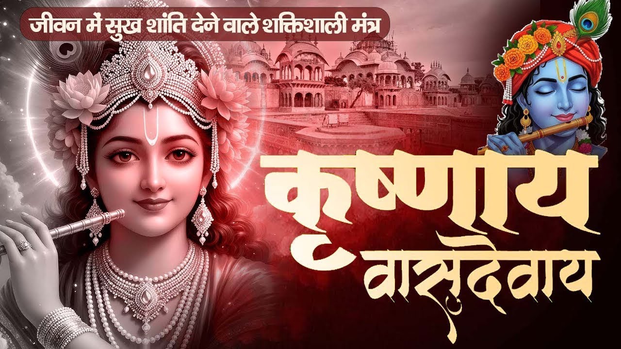 1 HOURS - कृष्ण मंत्र 108 बार | कृष्णाय वासुदेवाय | Krishnaya Vasudevaya | Powerful #krishnabhajan