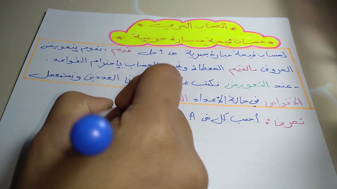 حساب قيمة عبارة جبرية و مقارنة عددين ناطقين بطريقة الطرح السنة الثالثة متوسط