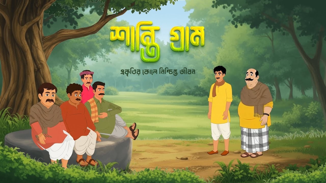 শান্তিগ্রাম: প্রকৃতির কোলে নিশ্চিন্ত জীবন |BanglaCartoon Video Rupkothar Golpo#moralstories #cartoon
