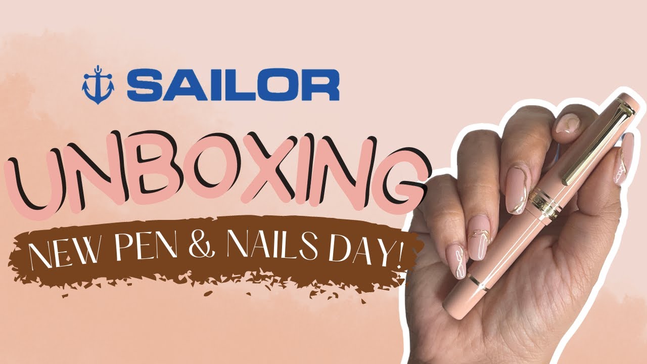 UNBOXING: Sailor Pro Gear Slim Mini Zyne Pink | NEW PEN & NAILS DAY! #unboxing #nails #nailart