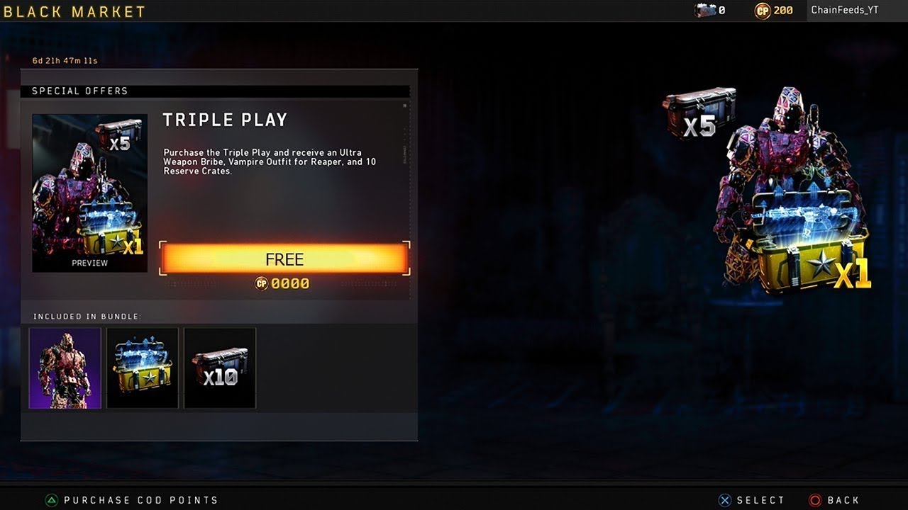 FREE Triple Play Bundle CHALLENGE in Black Ops 4.. (COD BO4)