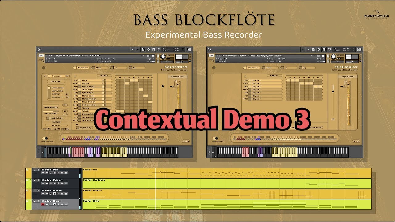 The Bass Blockflote - Contextual Demo 3 - Experimental Bass Recorder for Kontakt