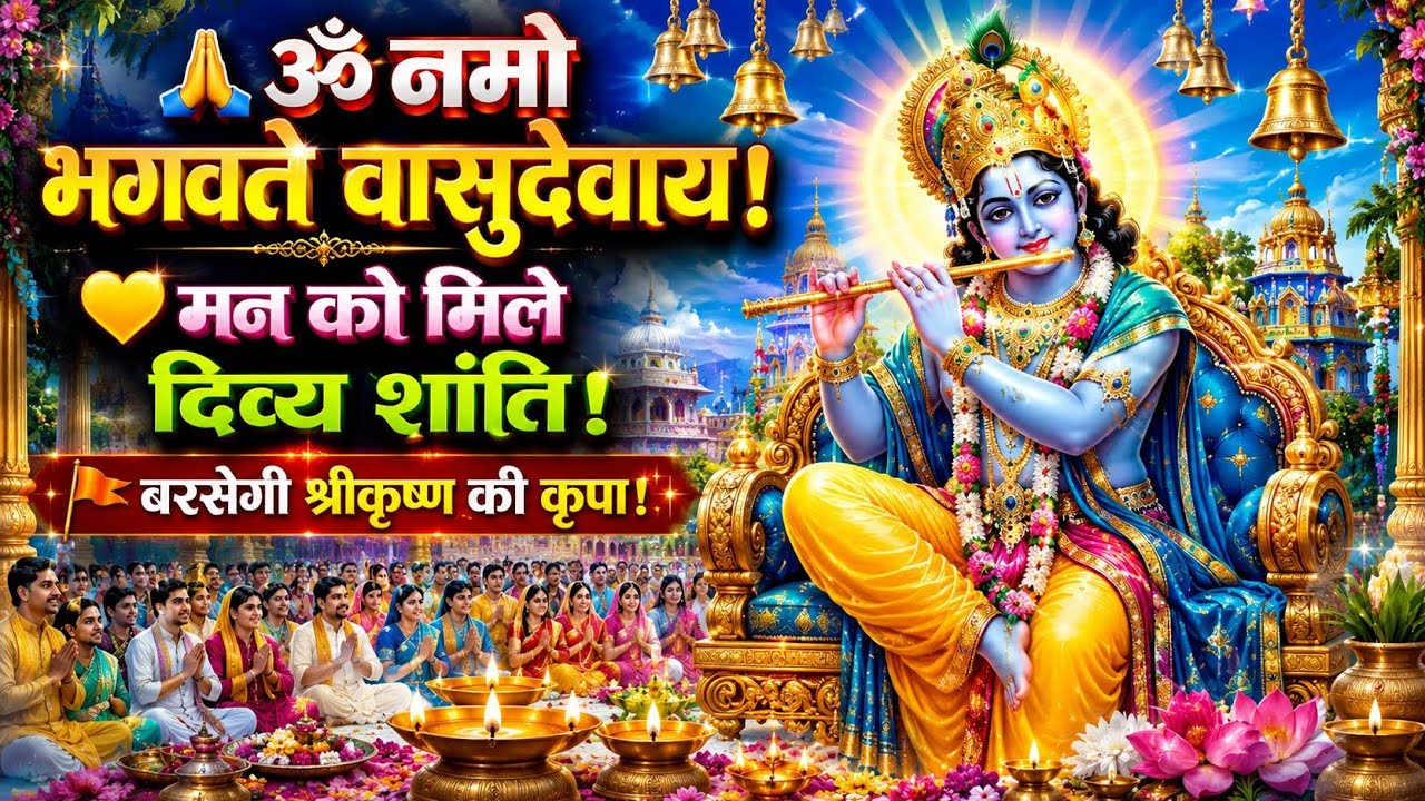 ॐ नमो भगवते वासुदेवाय नमः | इस दिव्य मंत्र का जाप सुनते ही मन को मिले अपार शांति और कृष्ण कृपा l 