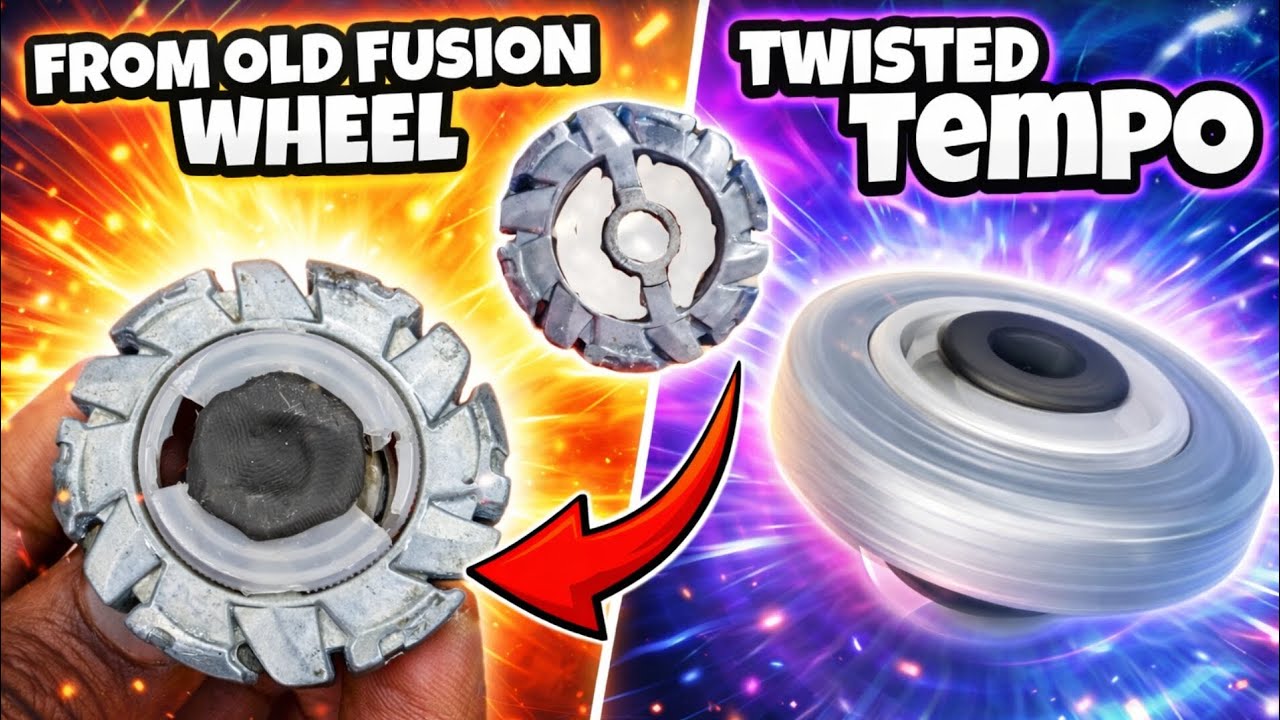 I made TWISTED TEMPO from old fusion wheel!!!! #beyblade #beyblade #handmade 