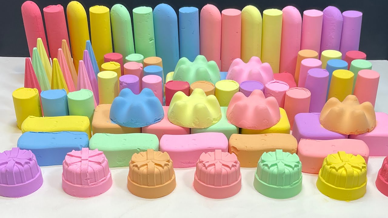 Colored baking soda to make a colorful city