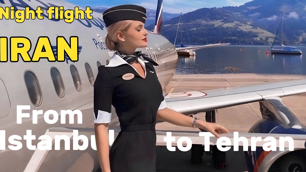 Airplane tour to Iran : Turkish Airlines Anadolu jet flight from Istanbul to Tehran, iran