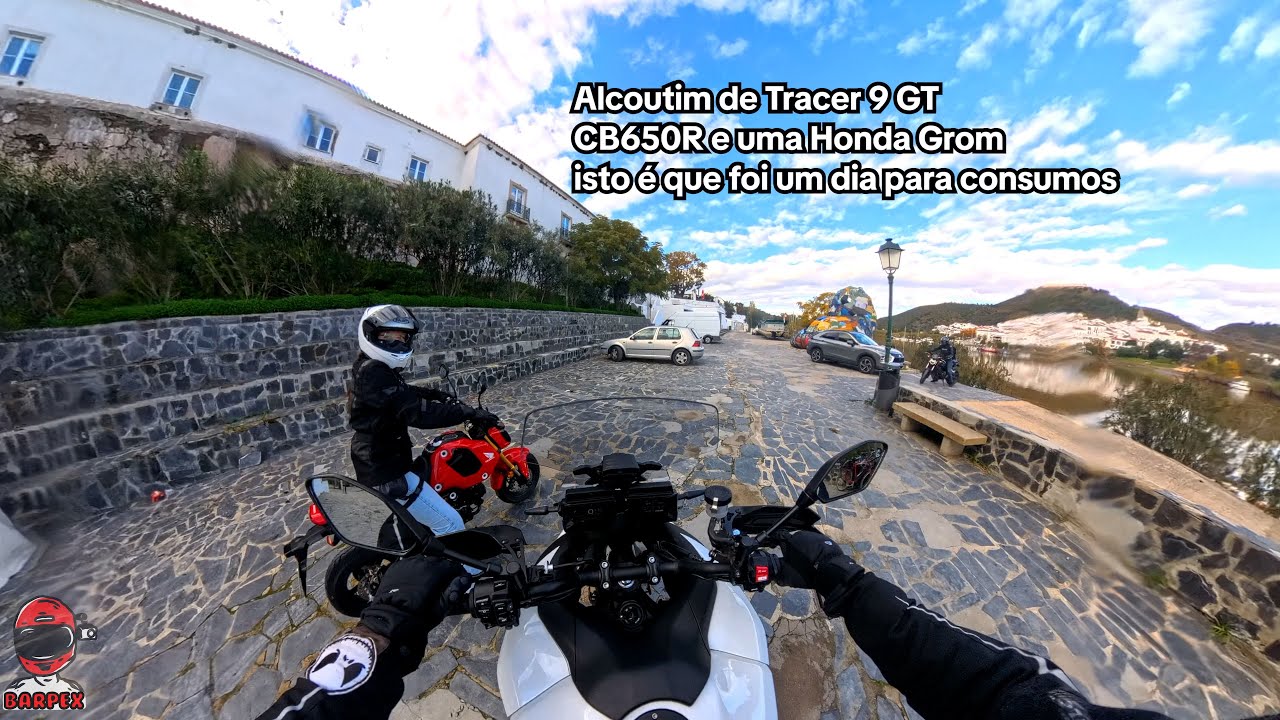 Alcoutim de Tracer 9 GT, CB650R e uma Honda Grom, isto é que foi um dia para consumos