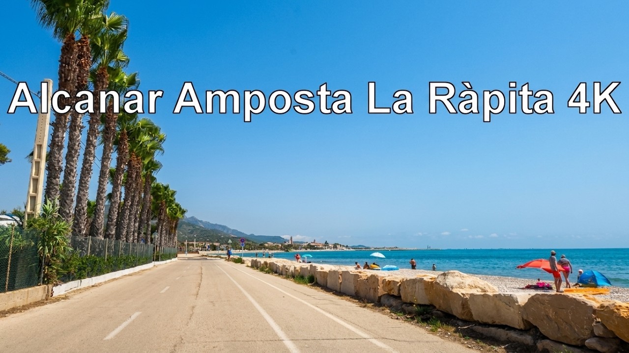 Alcanar - Amposta - La Rapita (Tarragona, Catalu&ntilde;a, Espa&ntilde;a) Conduciendo 4K Viaje en Coche