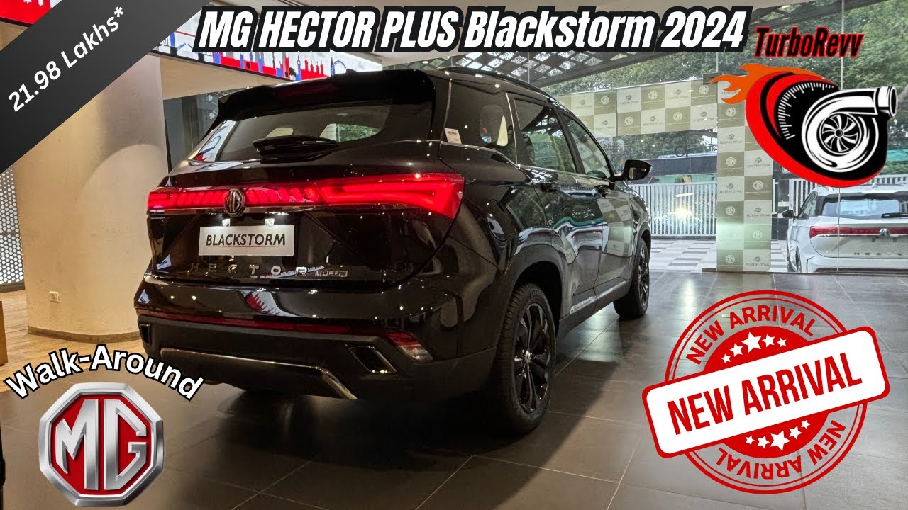 MG Hector Plus BlackStorm 2024, 7 мест | Прогулка по цене 21,98 лакха