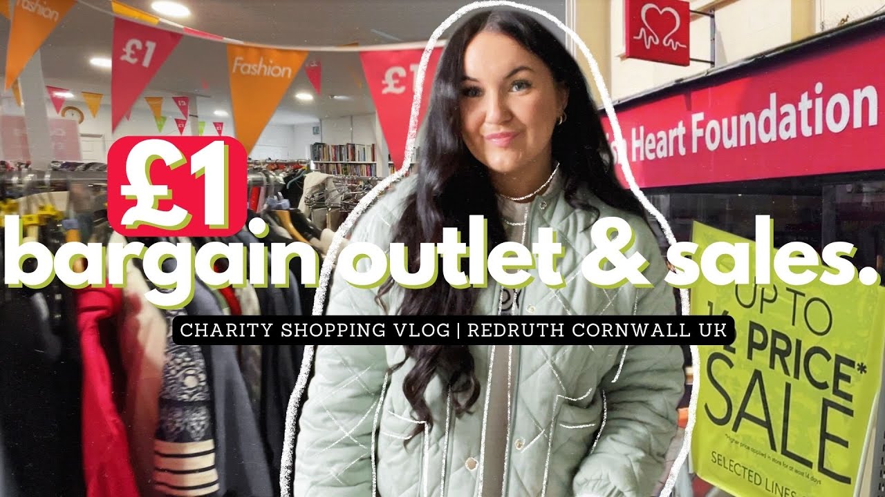 come charity shopping with me in cornwall - redruth outlet stores, sales & more