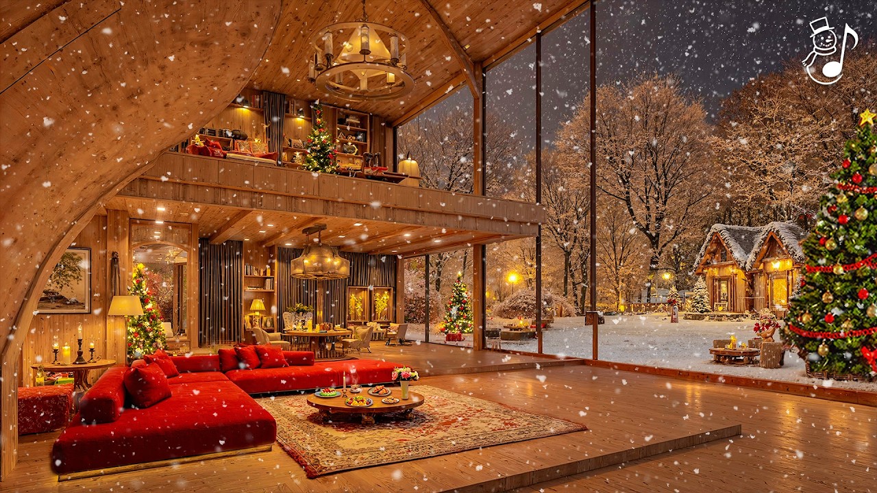 Soothing Christmas Ambience 🌲Instrumental Christmas Music With Fireplace🔥 Relaxing Christmas Music