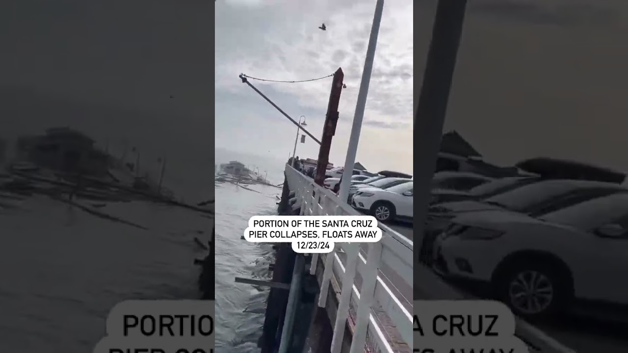 Imagine Fishing and the Santa Cruz Pier Collapses!