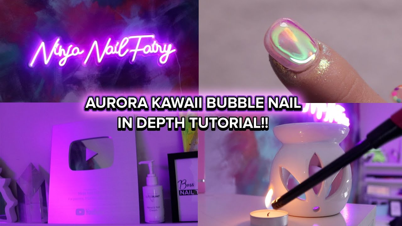 3D Aurora Bubble Nails in Depth Tutorial 💕 Hottest Korean Trend
